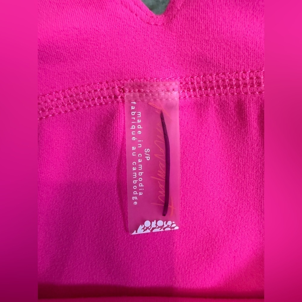 NWOT Free People Movement Hot Pink Never Better Crop Cami Bra - Size Small - Picture 6 of 6